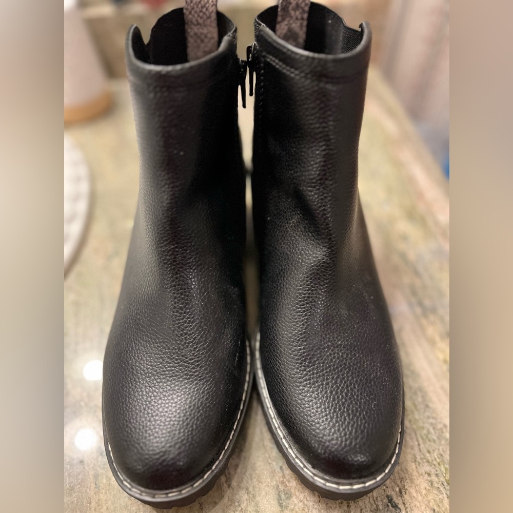 Wedged Black Boots